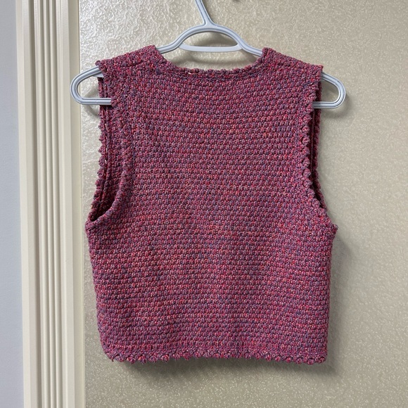 Maje Pink Textured Sleeveless Top - Picture 2 of 3